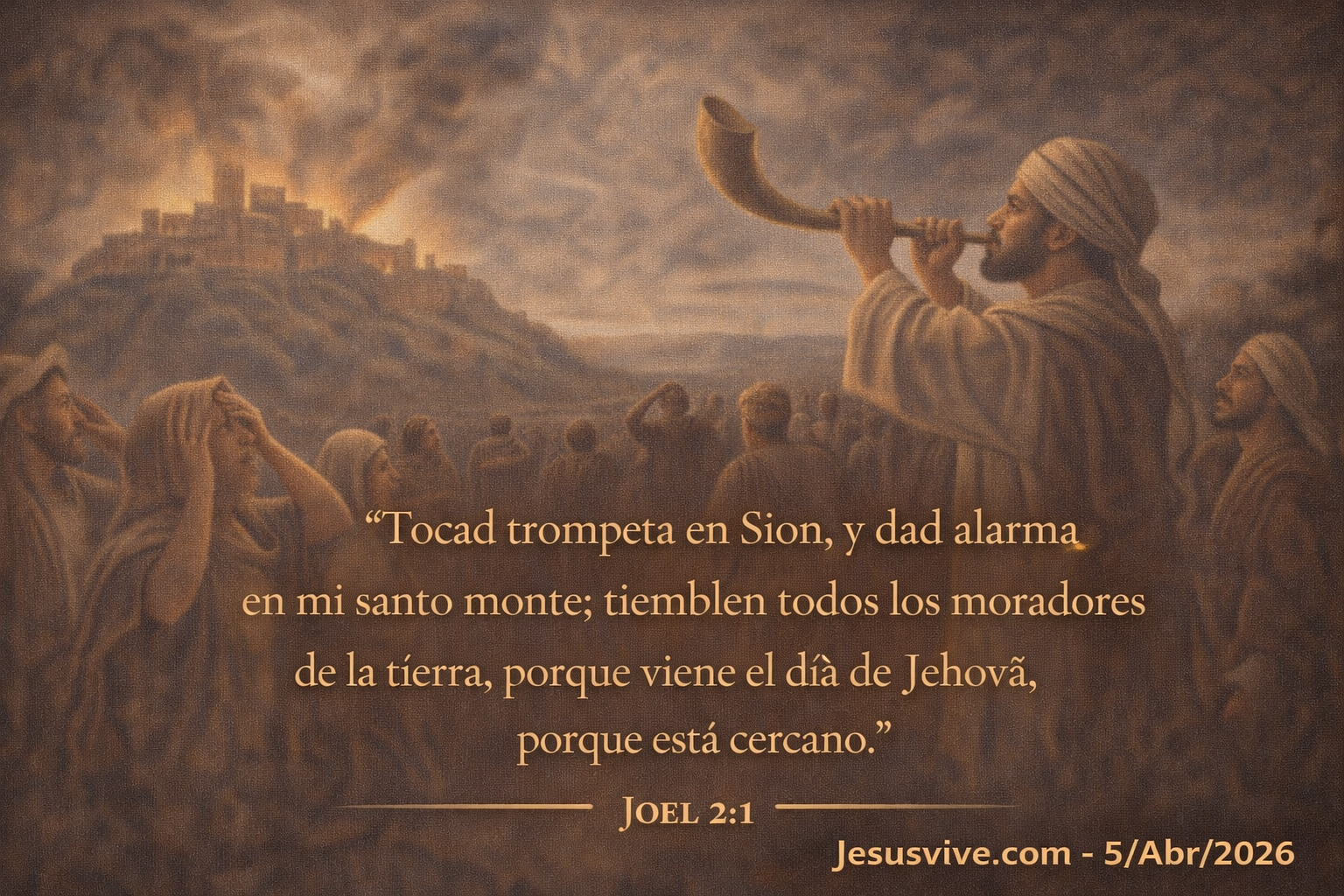 Tocad trompeta en Sion, y dad alarma en mi santo monte;