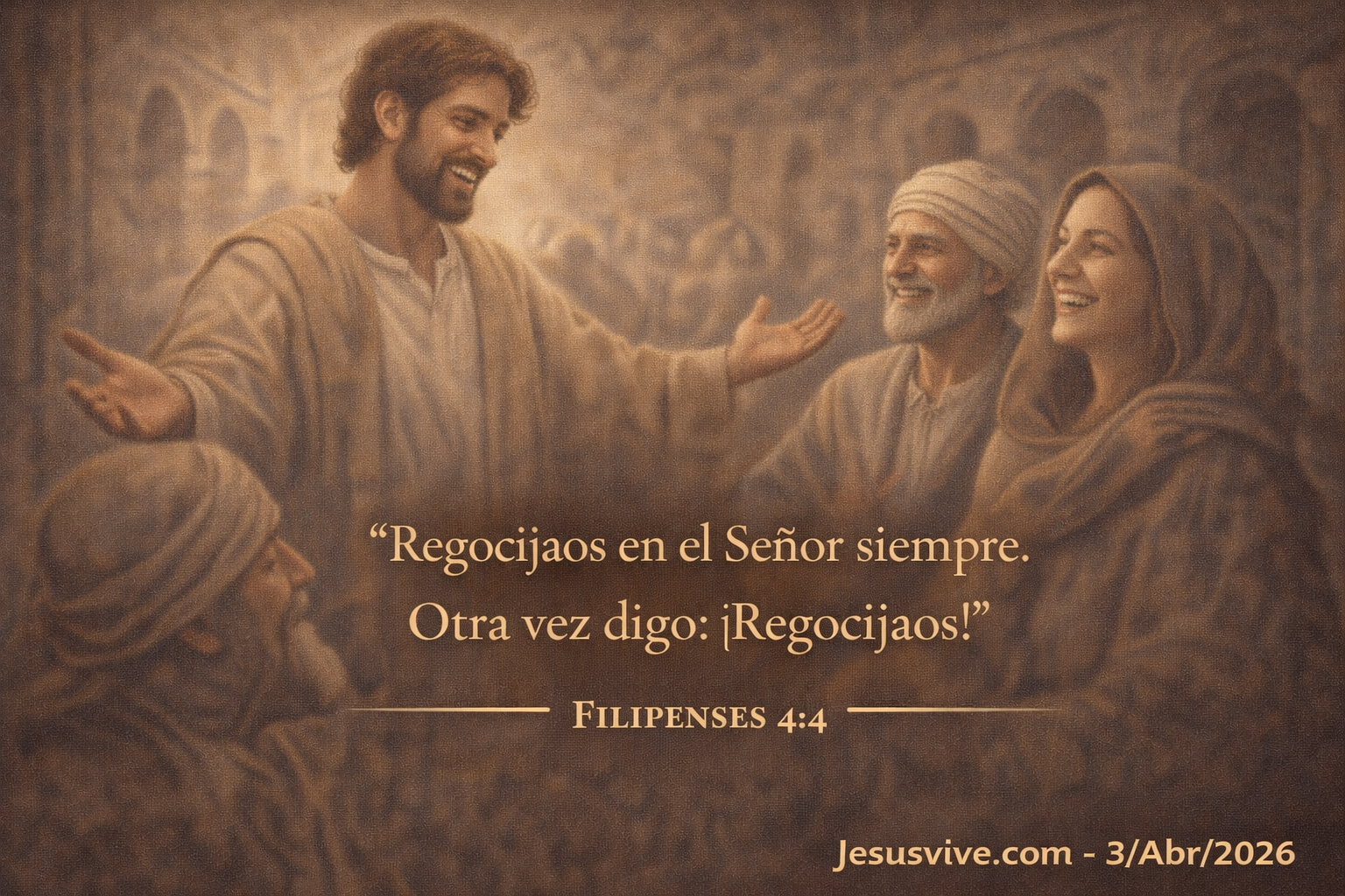 Regocijaos en el Señor siempre.